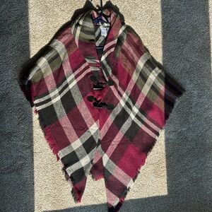 Plaid cape